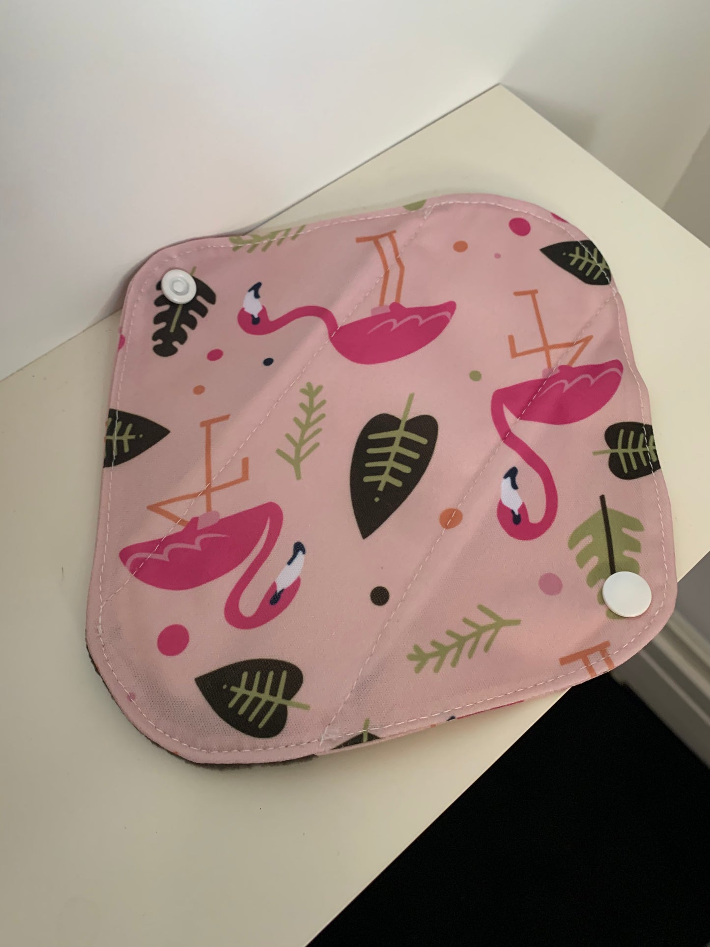 Serviettes hygiéniques lavable flamant rose